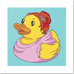 Cute Bridesmaid Rubber Ducky Posters and Art
